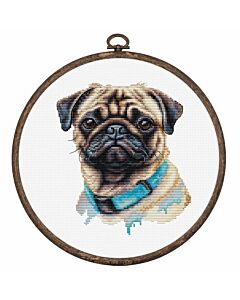 Luca-s borduurpakket Mopshond BC230 telpatroon incl. borduurring