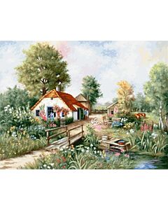 Luca-s borduurpakket dorpslandschap om te borduren bu4011