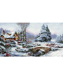 Luca-s borduurpakket winter landschap om te borduren BU5002