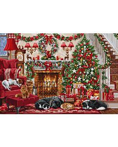 Luca-s borduurpakket cosy fireplace BU5041 telpatroon