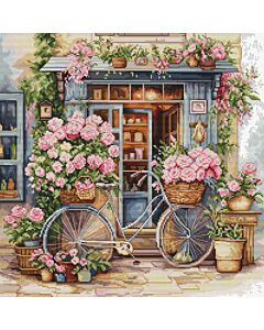 Luca-s borduurpakket Bloemen winkel BU5044 telpatroon