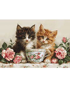 Luca-s borduurpakket 'morning cats' BU5070 telpatroon