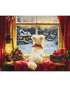 Luca-s borduurpakket 'waiting for the snowflakes' BU5076 telpatroon
