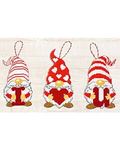 Luca-S kerst hangers kerstmannetjes jk031 borduren