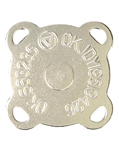 Magneetknopen aannaaibaar zilverkleurig.