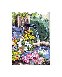 stramien de fontein om te borduren van Margot 153.1327