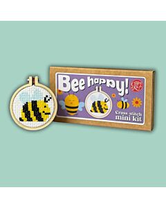 Crafty Mini Kit borduurpakket matchbox bij MB-044 incl. kleine borduurring & sleutelhangertje