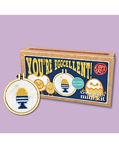 Crafty Mini Kit borduurpakket matchbox gekookt ei MB-072 incl. kleine borduurring & sleutelhangertje