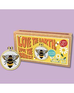Crafty Mini Kit borduurpakket matchbox wesp MB-165 incl. kleine borduurring & sleutelhangertje