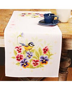 Meesje tussen viooltjes met telpatroon vervaco pn-0158401