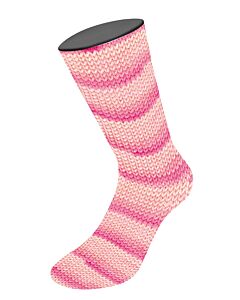 Lana Grossa Meilenweit Aktion kl.3011 (crème/grijs/groen/blauw) 4-draads sokkenwol