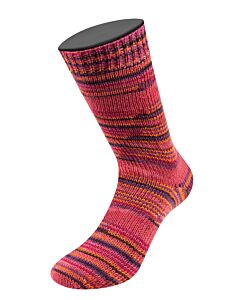 Lana Grossa Meilenweit Caprese kl.7033 (zwart/rood/oranje/paars)