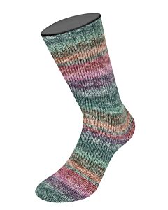 Lana Grossa Meilenweit Cashmere Hawaii kl.4006 (groen/bruin/paars)