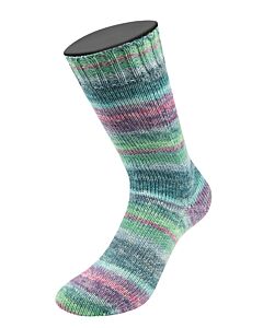 Lana Grossa Meilenweit Cashmere Hawaii kl.4015 (blauw/groen/rood) 