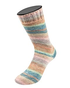 Lana Grossa Meilenweit Cashmere Hawaii kl.4015 (blauw/groen/rood) 