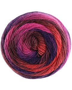 Meilenweit Color Mix Soft kleur 8065 (paars/bruin/rood) is een sokkenwol serie van Lana Grossa.