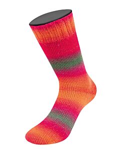 Lana Grossa Meilenweit Color Mix Sparks kl.7612 (blauw/groen, met glitter)