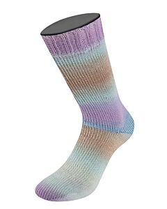 Lana Grossa Meilenweit Color Mix Sparks kl.7618 (fuchsia/groen/blauw/bruin, met glitter