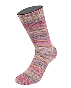 Lana Grossa Meilenweit 100 Cotone Vegano Mango kleur 4452 (geel/roze/paars/rood/bruin/donkergroen)