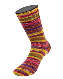 Lana Grossa Meilenweit Merino Extrafine Coccole kl.3804 (wit/roze/fuchsia/groen/geel/oker/paars/bruin)