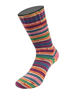 Lana Grossa Meilenweit Merino Extrafine Coccole kl.3804 (wit/roze/fuchsia/groen/geel/oker/paars/bruin)