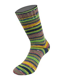 Lana Grossa Meilenweit Merino Extrafine Coccole kl.3804 (wit/roze/fuchsia/groen/geel/oker/paars/bruin)