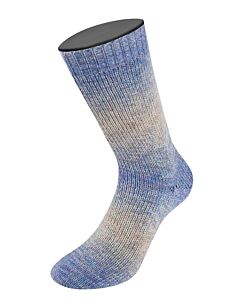 Lana Grossa Meilenweit Merino Extrafine Shades kl.7233 crème/blauw/paars