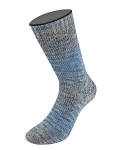 Lana Grossa Meilenweit Merino Extrafine Shades kl.7235 crème/blauw/zwart