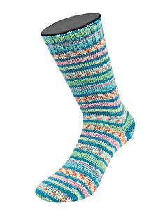 Lana Grossa Meilenweit Piccata kleur 4807 (crème/groen/blauw/roestbruin/roze) 