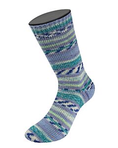Lana Grossa Meilenweit Piccata kleur 4812 wit/lila/groen/blauw