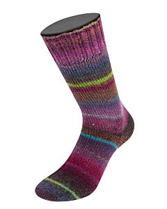 Lana Grossa Meilenweit Rainbow kleur 6408 (roze/paars/groen/blauw