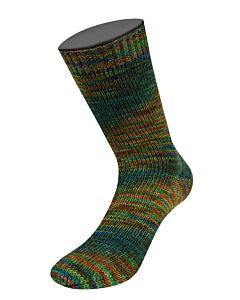 Lana Grossa Meilenweit Merino Spray Hand-Dyed kleur 5105 (crème/oranje)