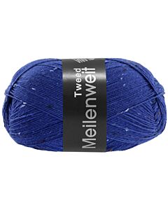 Lana Grossa Meilenweit tweed kl.177 (blauw met bruine tweed)