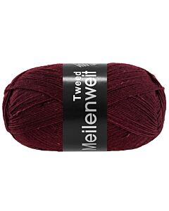 Lana Grossa Meilenweit tweed kl.177 (blauw met bruine tweed)