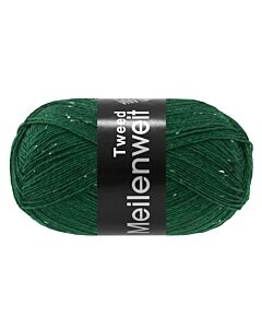 Lana Grossa Meilenweit tweed kl.183 groen tweed een prachtige 4 draadse sokkenwol