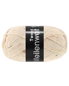 Lana Grossa Meilenweit tweed kl.185 crème tweed een prachtige 4 draadse sokkenwol