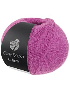 Lana Grossa Cosy Socks kleur 1005 paars is een knuffelzachte 6-draads sokkenwol