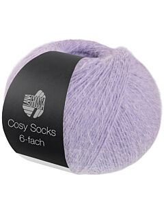 Lana Grossa Cosy Socks kleur 1005 paars is een knuffelzachte 6-draads sokkenwol