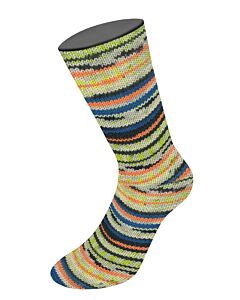 Lana Grossa Meilenweit Disco kl.9672 is een kleurrijke 6-draadse sokkenwol.