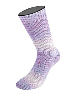 Lana Grossa Meilenweit Duo kl.9722 wit/roze 6-draads sokkenwol