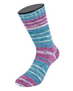 Lana Grossa Meilenweit Piccolo kl. 9589 is een kleurrijke 6-draadse sokkenwol met aloë vera