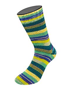 Lana Grossa Meilenweit 8 draads Cosima kleur 9943 is een dikkere sokkenwol