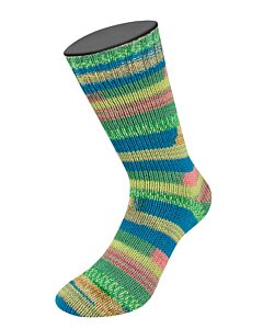 Lana Grossa Meilenweit Arte kl.9957 8-draads sokkenwol (wit/beige/grijs/groen/blauw/roze)