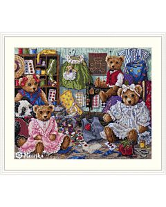 Merejka borduurpakket teddy beren k203 met telpatroon