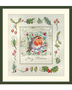 Merejka borduurpakket the Christmas Robin K224 telpatroon 