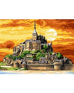 Voorbedrukt stramien/canvas mount St Michel van Seg de Paris 929.605 om te borduren