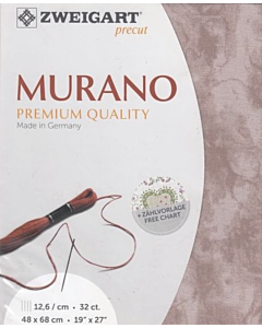 Borduurstof Murano 32counts/12.6 draadjes per cm kleur 3219 marmer bruin rood van Zweigart