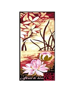  Voorbedrukte canvas Fleurs de Lotus om te borduren (stramien)