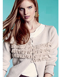 Dames vest met franjes breipakket van Phildar.