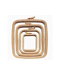 1 nurge rechthoekige borduurring 9,5x11cm beige